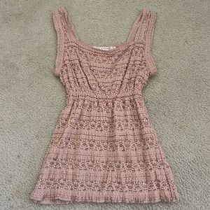 Pink lace tank top